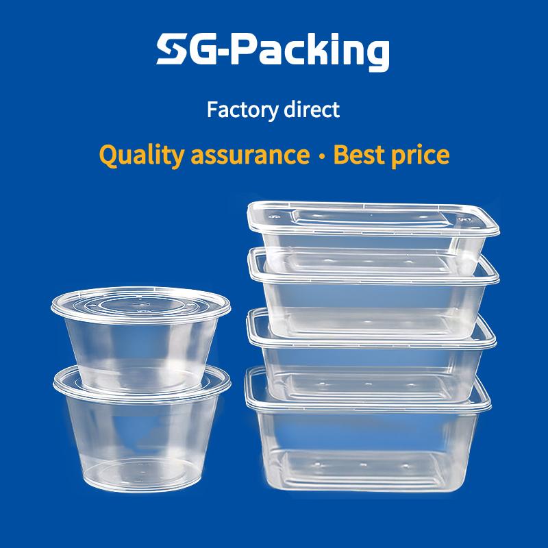 [SG-Packing] Disposable Plastic Food Container with Lid | Food Storage Box | Microwave Safe | Takeaway Packaging Container