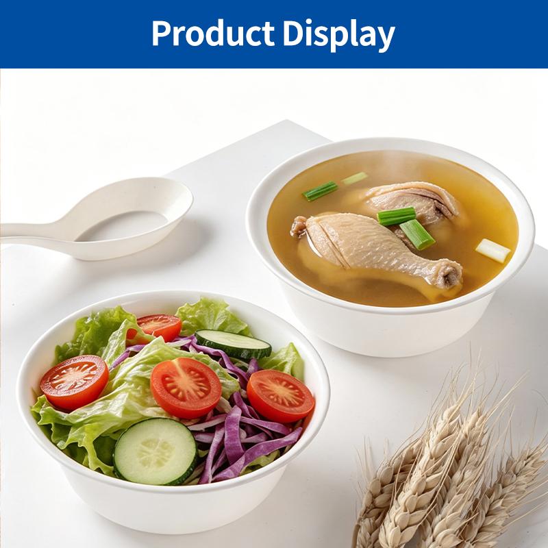[SG-Packing] 20Pcs Disposable Rice Husk Bowls 350ml/480ml Biodegradable Eco Friendly Rice Soup Bowl Food Grade Tableware for Party Catering Camping