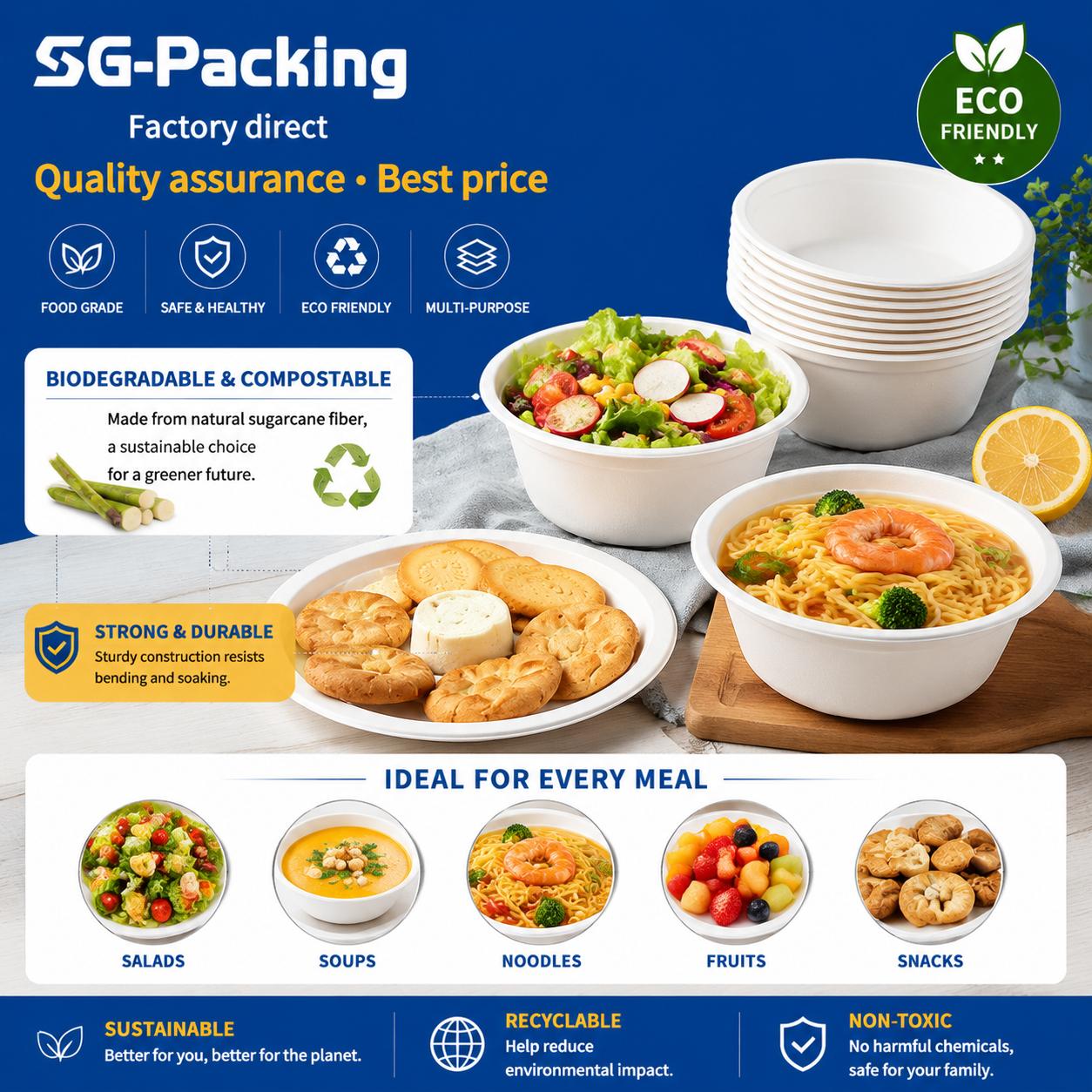 [SG-Packing] Disposable Cutlery & Tableware Set | Plates Cups Bowls Spoons Forks Chopsticks Straw Stirrer | Party Picnic Catering Supplies
