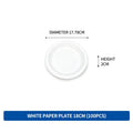 [SG-Packing] Disposable Corn Starch Plates 17.78cm/22.86cm Eco Friendly Biodegradable White Paper Plates for Party Snack Dessert
