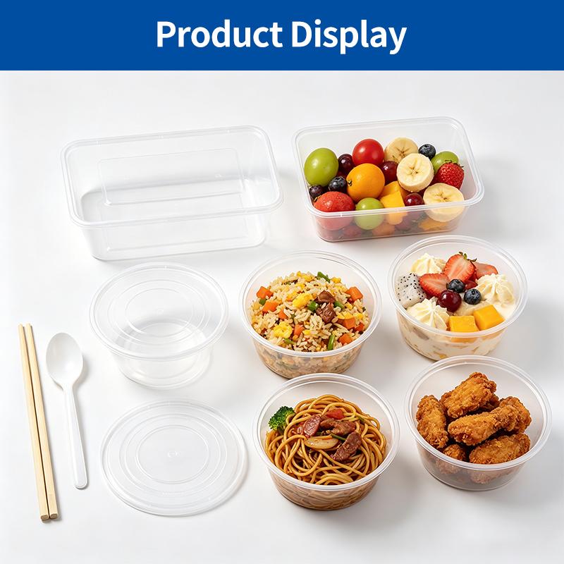 [SG-Packing] Disposable Plastic Food Container with Lid | Food Storage Box | Microwave Safe | Takeaway Packaging Container