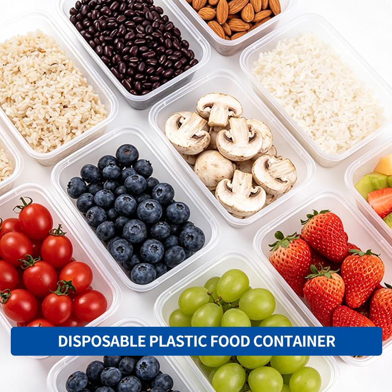 [SG-Packing] Disposable Plastic Food Container with Lid | Food Storage Box | Microwave Safe | Takeaway Packaging Container