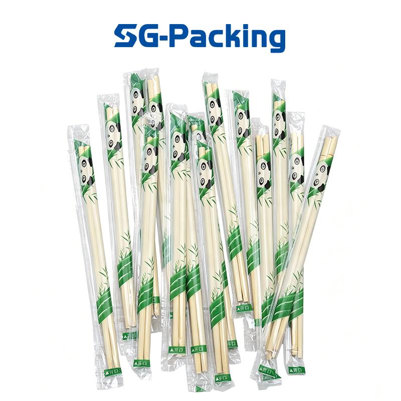 [SG-Packing]  50 Pairs Individually Wrapped Disposable Bamboo Chopsticks Natural Eco-Friendly Panda Packed Wooden Chopsticks for Restaurant Takeaway Party