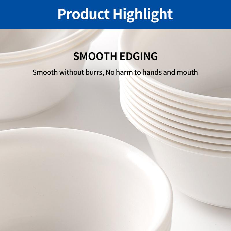 [SG-Packing] 20Pcs Disposable Rice Husk Bowls 350ml/480ml Biodegradable Eco Friendly Rice Soup Bowl Food Grade Tableware for Party Catering Camping