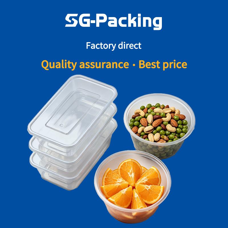 [SG-Packing] Disposable Plastic Food Container with Lid | Food Storage Box | Microwave Safe | Takeaway Packaging Container