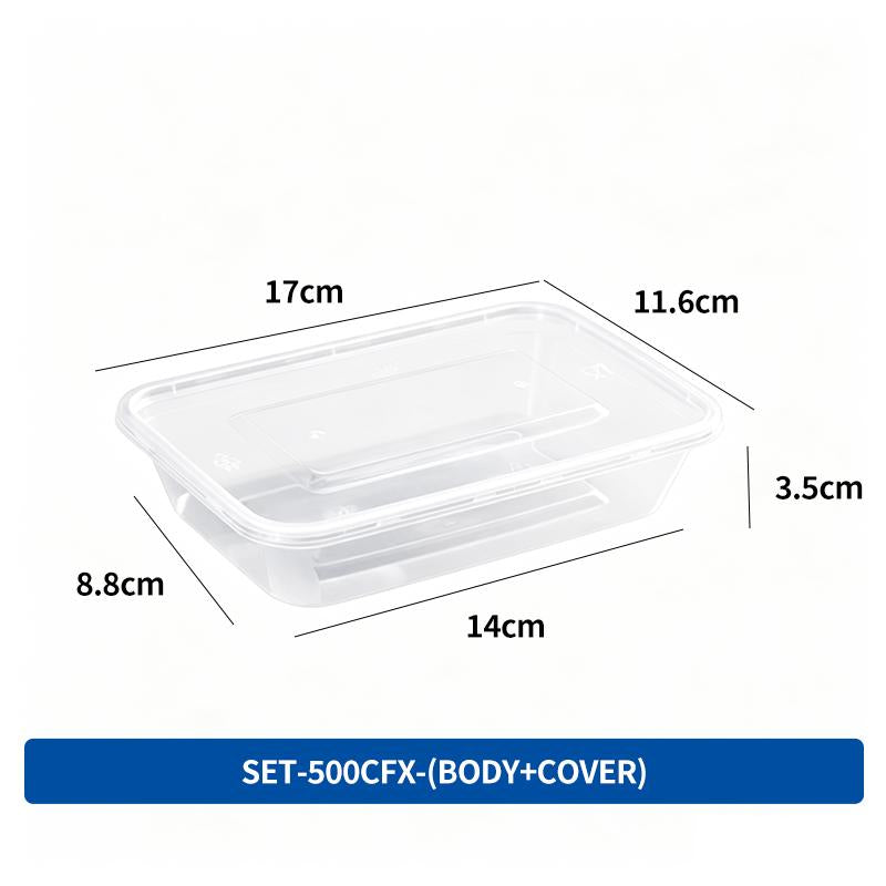 [SG-Packing] Disposable Plastic Food Container with Lid | Food Storage Box | Microwave Safe | Takeaway Packaging Container