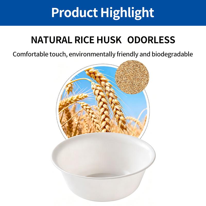 [SG-Packing] 20Pcs Disposable Rice Husk Bowls 350ml/480ml Biodegradable Eco Friendly Rice Soup Bowl Food Grade Tableware for Party Catering Camping