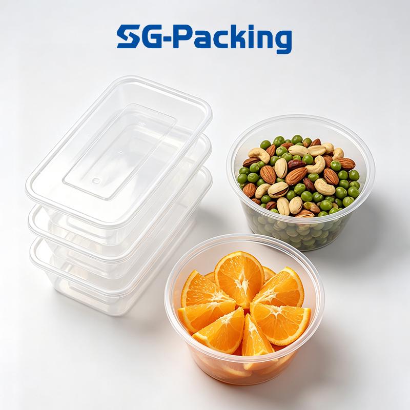 [SG-Packing] Disposable Plastic Food Container with Lid | Food Storage Box | Microwave Safe | Takeaway Packaging Container