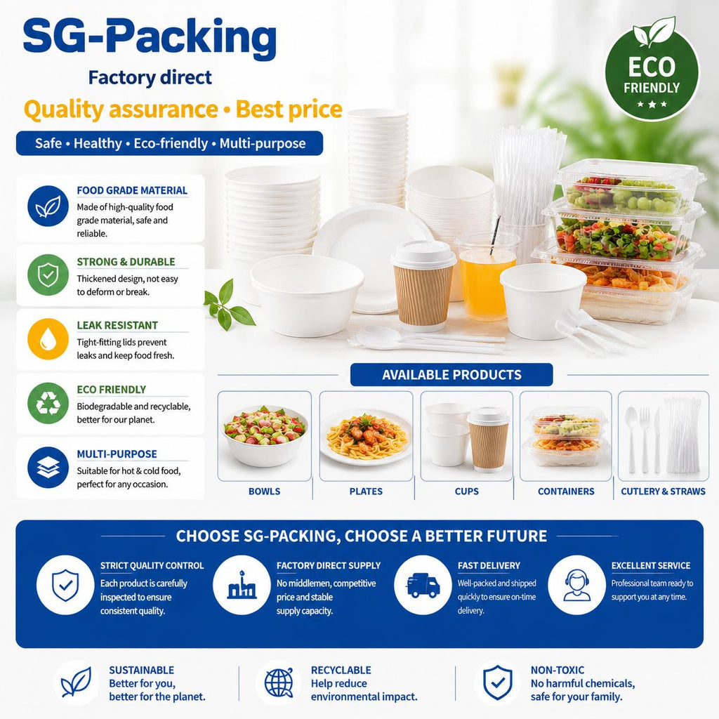 [SG-Packing] Disposable Cutlery & Tableware Set | Plates Cups Bowls Spoons Forks Chopsticks Straw Stirrer | Party Picnic Catering Supplies