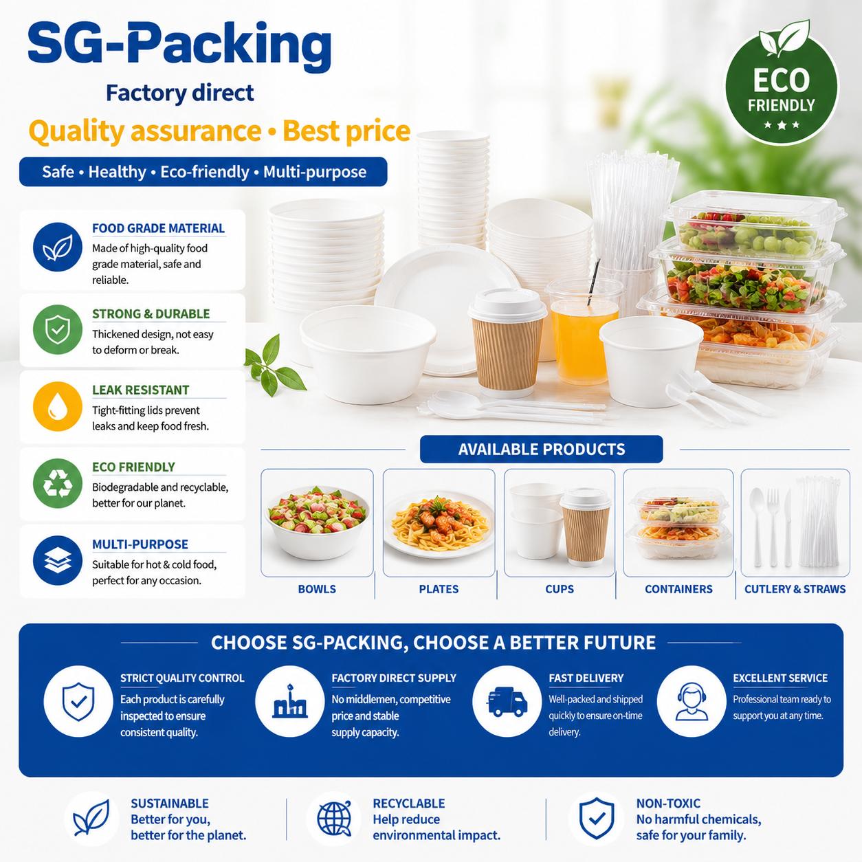 [SG-Packing] Disposable Cutlery & Tableware Set | Plates Cups Bowls Spoons Forks Chopsticks Straw Stirrer | Party Picnic Catering Supplies