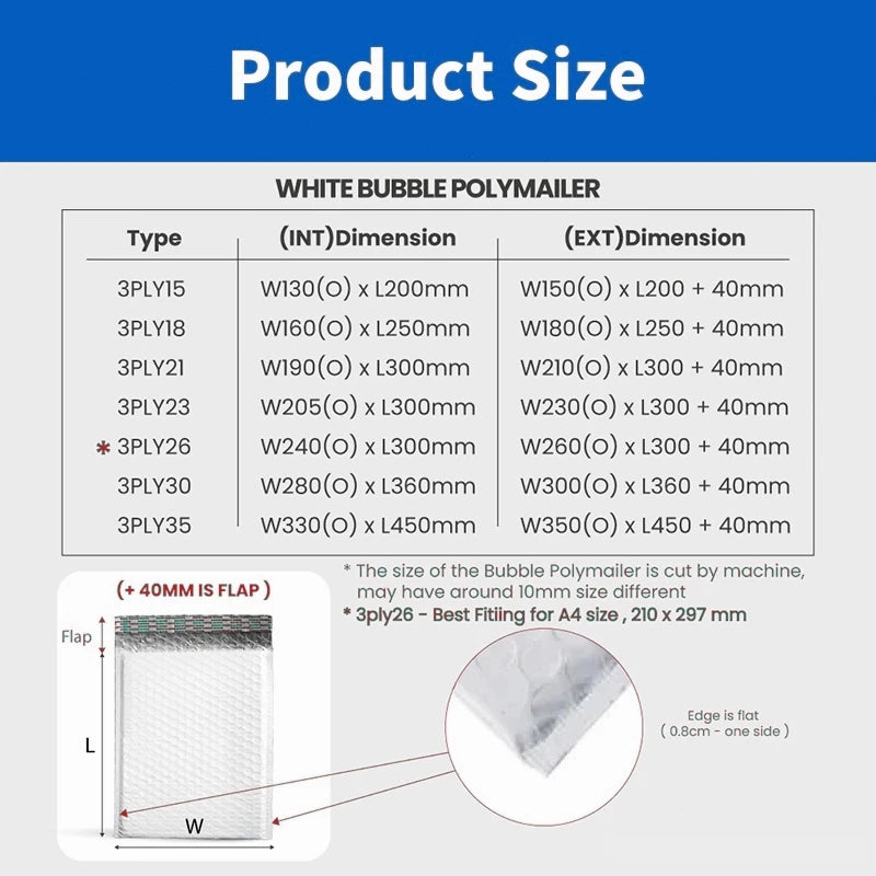[SG-Packing] Bubble Polymailer Bag